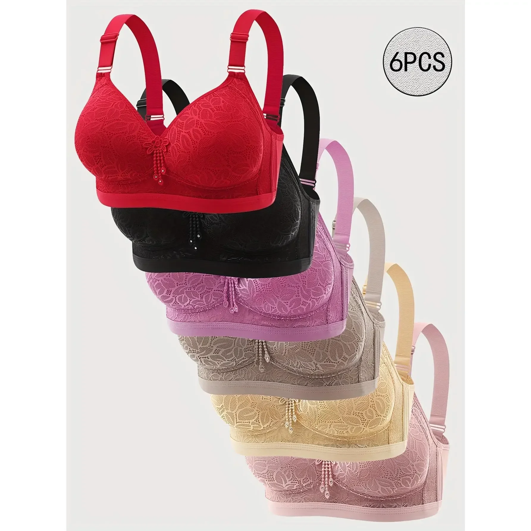 6개입 EssElegance 여성용 무선 심리스 푸시업 - T Shirt Bra Seamless 리뷰 및 가격