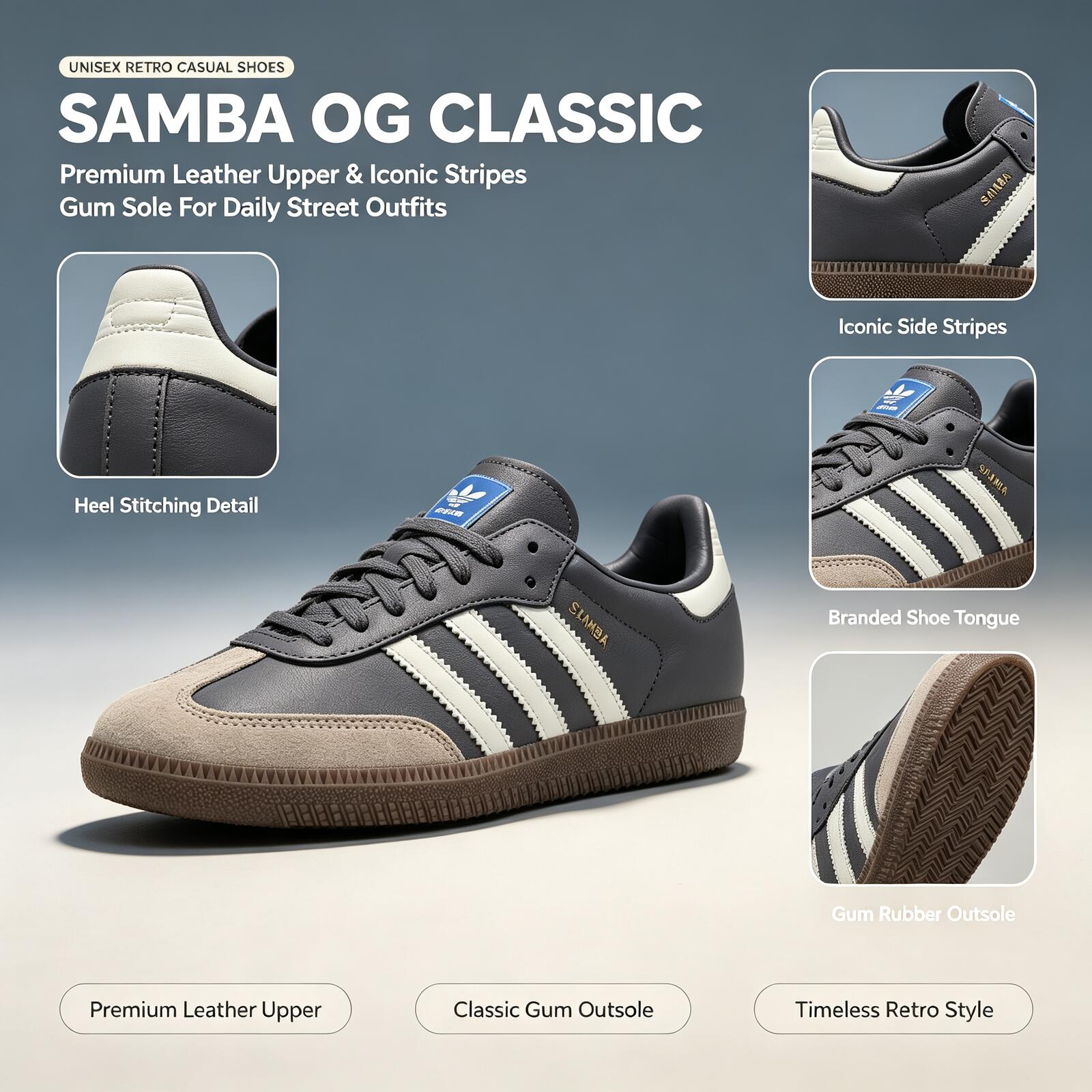 아디다스 정품 SAMBA OG 스케이트보드 신발 유니섹 - Adidas Shoes Samba 리뷰 및 가격