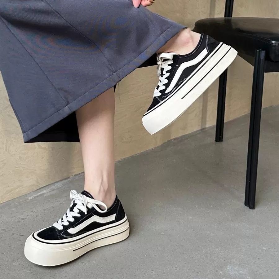 2024 두꺼운 밑창과 높은 내부 높이를 가진 새로운  - Vans Shoes Old Skool 리뷰 및 가격